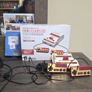 Retro Family Computer Console with Controllers Nintendo mini clone